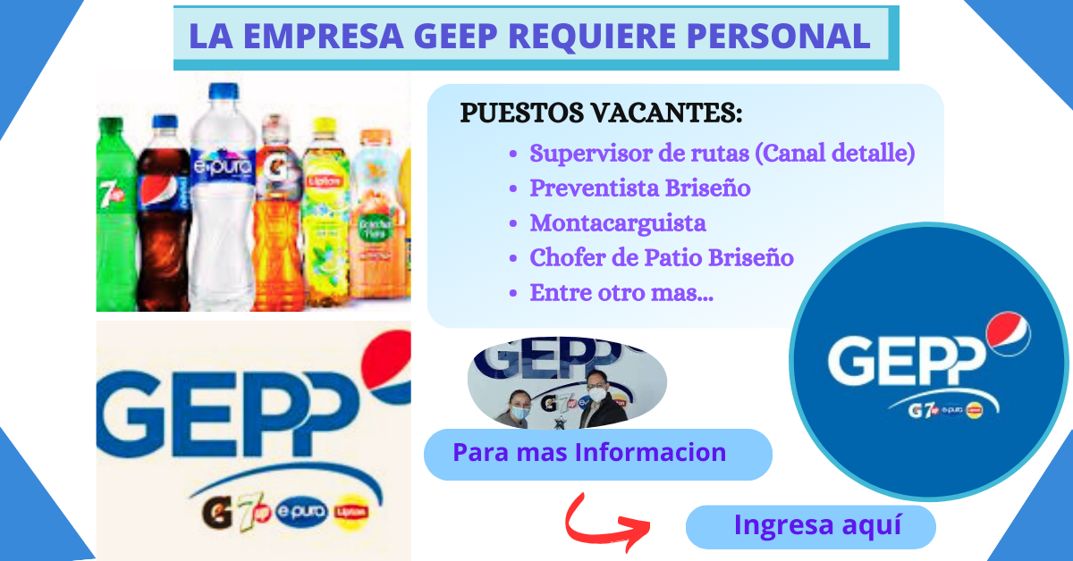 Se solicita personal de trabajadores en la empresa GEEP