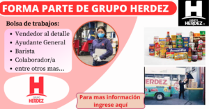 Solicitamos trabajadores y forma parte de Grupo Herdez