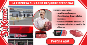se requiere personal de trabajadores en la empresa Sukarne