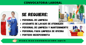 Oportunidad Laboral en Servicio de Limpieza